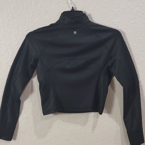 CRZ YOGA FAUX LEATHER Black Women's Long Sleeve Top - Picture 9 of 17